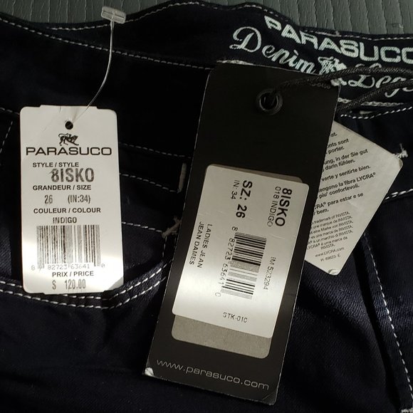 Parasuco Blue Lycra Jeans 8isko size 26 - Picture 3 of 4